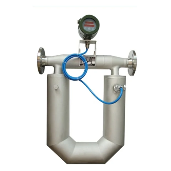 Coriolis mass flow meter, split type, stainless steel sensor with remote display converter