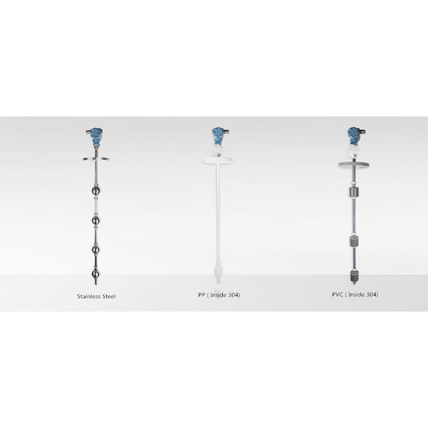 Multipoint float switch in stainless steel, PP and PVC materials