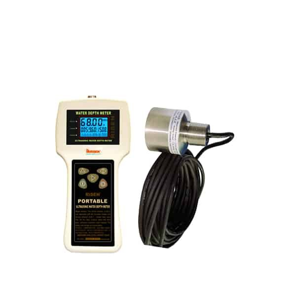 Portable ultrasonic water depth gauge HS-SFCC handheld unit and transducer