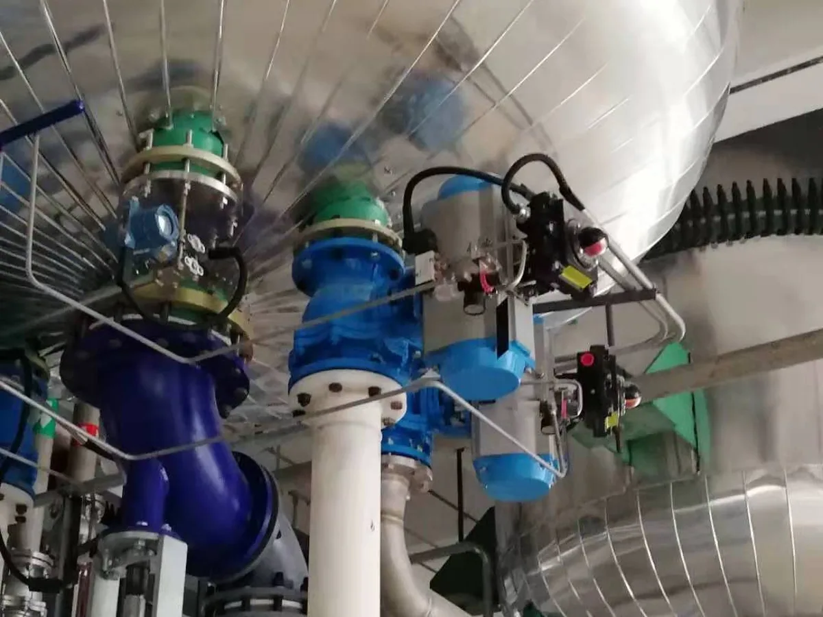 Chemical process area with insulated reactors and a pressure transmitter, the kind of plant covered by hazardous area classification zones